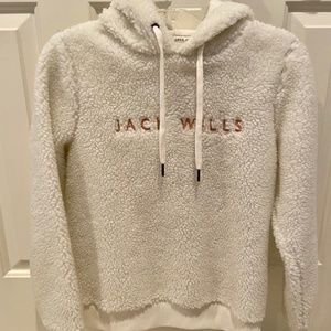 Jack Wills Cream Sherpa Hoodie NWOT